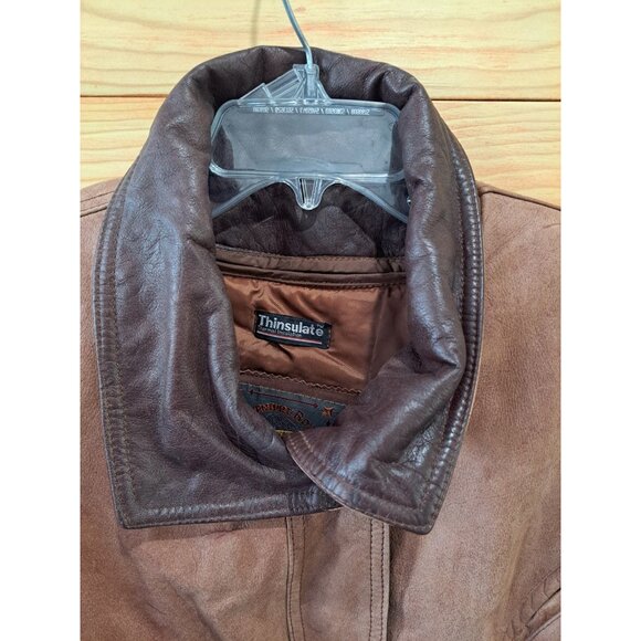 Adventure Bound Men's Leather Duster Long Length Trench Coat Lined Medium... - Picture 5 of 15